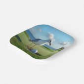 ホールインワンゴルフボール付きカモメ ペーパープレート (傾斜あり)