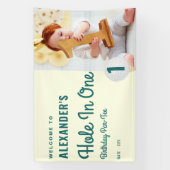 ホールインワンゴルフマスターズ1stバースデーウェルカムサイン 横断幕 (縦)