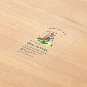 ホールインワンゴルフ第1回バースデーボーイ アクリル招待状 (レイダウン)