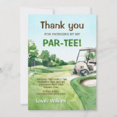ホールインワンゴルフ誕生日パルティー サンキューカード (正面)