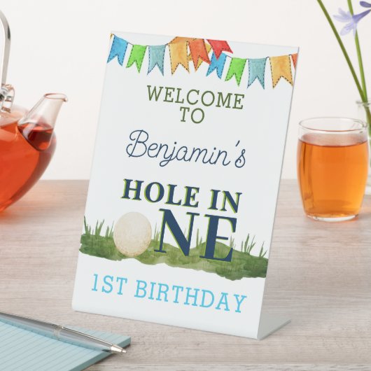 ホールインワンゴルフ誕生日パー – ティー第1誕生日 台座サイン (インサイチュ)