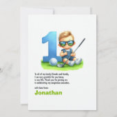 ホールインワンゴルフ1回目の誕生日 サンキューカード (裏面)