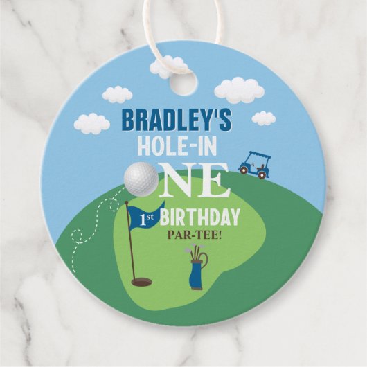 ホールインワンゴルフ1回目の誕生日 フェイバータグ (正面)