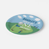 ホールインワンゴルフ1回目の誕生日 ペーパープレート (アングル)