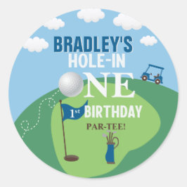 ホールインワンゴルフ1回目の誕生日 ラウンドシール