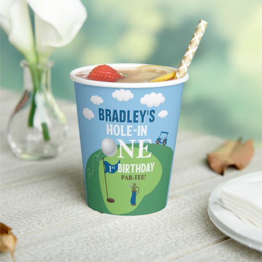 ホールインワンゴルフ1回目の誕生日 紙コップ (インサイチュ)