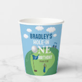 ホールインワンゴルフ1回目の誕生日 紙コップ (裏面)
