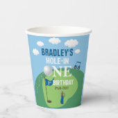 ホールインワンゴルフ1回目の誕生日 紙コップ (正面)