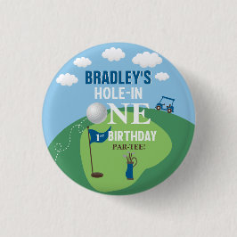 ホールインワンゴルフ1回目の誕生日 缶バッジ