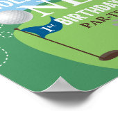 ホールインワンゴルフ1stバースデーウェルカムサイン ポスター (角)