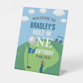 ホールインワンゴルフ1stバースデーウェルカム 台座サイン (正面)