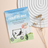 ホールインワンゴルフ1stバースデーウォーターカラー 招待状