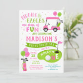 ホールインワンゴルフ1stバースデーパーティー招待状 招待状 (スタンド正面)