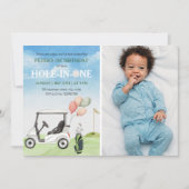 ホールインワンゴルフ1stバースデーフォト 招待状 (正面)