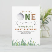 ホールインワンゴルフ1st誕生日パーティー 招待状 (スタンド正面)