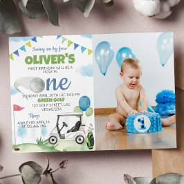 ホールインワンゴルフ1st誕生日招待状 招待状
