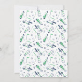 ホールインワンドードルゴルフファースト誕生日招待状 招待状 (裏面)