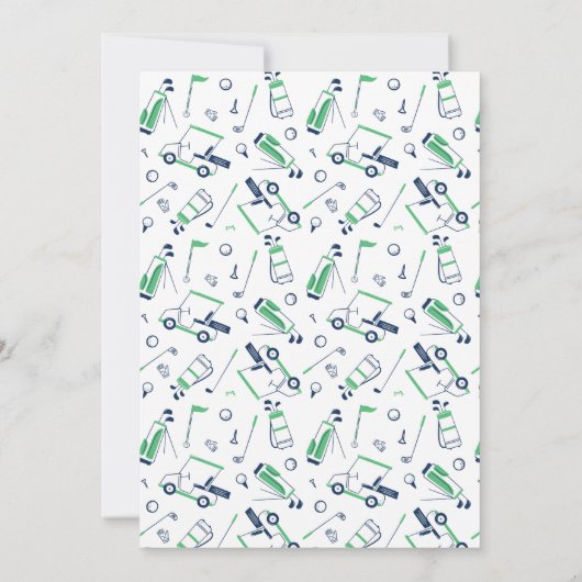 ホールインワンドードルゴルフファースト誕生日招待状 招待状 (裏面)