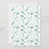 ホールインワンドードルゴルフファースト誕生日招待状 招待状 (裏面)