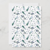 ホールインワンドードルゴルフファースト誕生日招待状 招待状 (裏面)