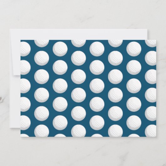 ホールインワンネイビーゴルフテーマボーイズファースト誕生日 招待状 (裏面)