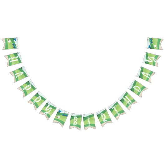 ホールインワンハッピーバースデーボーイゴルフ バンティングフラッグ (全)