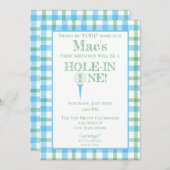 ホールインワンバースデーパーティの招待状 招待状 (正面/裏面)