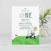 ホールインワンパーティーゴルフファースト誕生日 招待状 (スタンド正面)