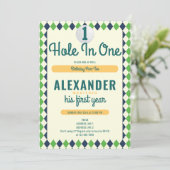 ホールインワンパーティーゴルフマスター1歳の誕生日 招待状 (スタンド正面)