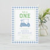 ホールインワンパーTee Boy 1st誕生日 招待状 (スタンド正面)