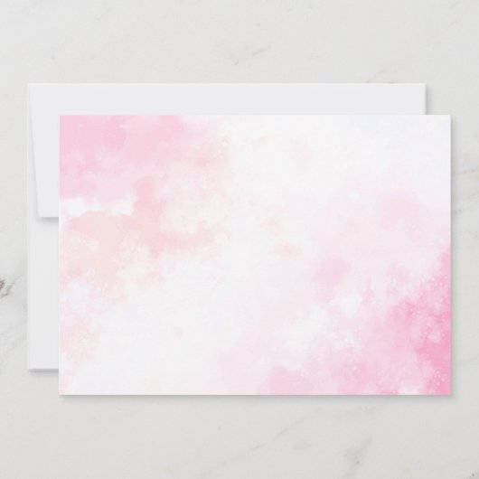 ホールインワンピンクガール1st誕生日招待状 招待状 (裏面)