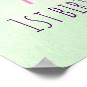 ホールインワンピンクゴルフ誕生日パルティーウェルカム ポスター (角)