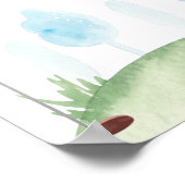 ホールインワンピンクゴルフ1stバースデーマイルストーンサイン ポスター (角)