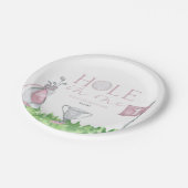 ホールインワンピンクゴルフ1st誕生日パーティー ペーパープレート (アングル)