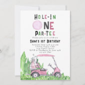 ホールインワンファーストゴルフ誕生日パルティー 招待状 (正面)