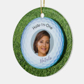 ホールインワンフォトサイン入りゴルフボール セラミックオーナメント (左)