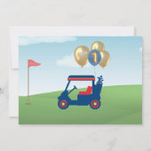 ホールインワンフォトボーイゴルフPar-Tee 1st誕生日 招待状 (裏面)