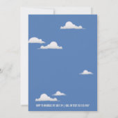 ホールインワンブルーゴルフテーマボーイズファースト誕生日 招待状 (裏面)