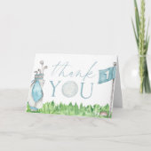 ホールインワンブルーゴルフ1st誕生日パーティー サンキューカード (正面)