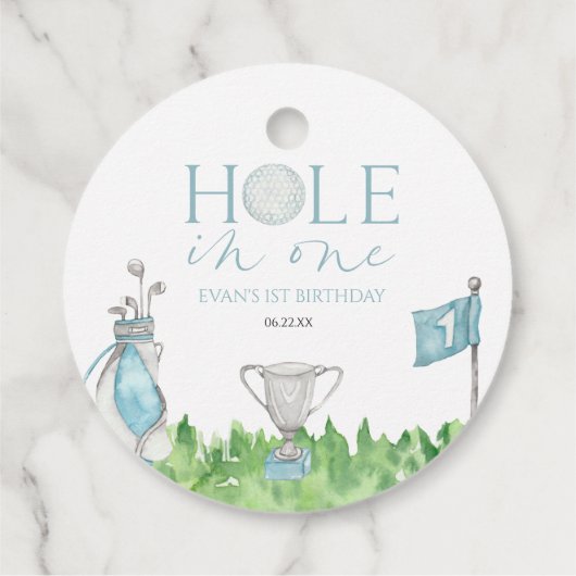 ホールインワンブルーゴルフ1st誕生日パーティー フェイバータグ (裏面)