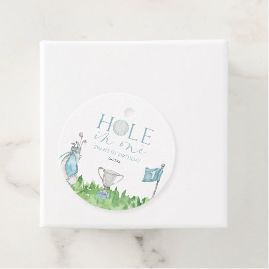 ホールインワンブルーゴルフ1st誕生日パーティー フェイバータグ (インサイチュ)
