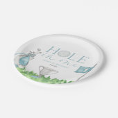 ホールインワンブルーゴルフ1st誕生日パーティー ペーパープレート (アングル)