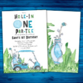ホールインワンボーイゴルフファースト誕生日パーティー 招待状