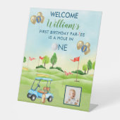 ホールインワンボーイゴルフPar-tee写真1st誕生日 台座サイン (正面)