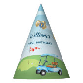 ホールインワンボーイゴルフPar-Tee 1st誕生日 パーティーハット (正面)