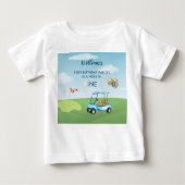 ホールインワンボーイゴルフPar-Tee 1st誕生日 ベビーTシャツ (正面)