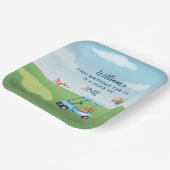 ホールインワンボーイゴルフPar-Tee 1st誕生日 ペーパープレート (傾斜あり)