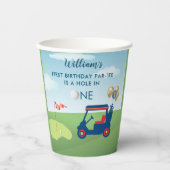 ホールインワンボーイゴルフPar-Tee 1st誕生日 紙コップ (正面)