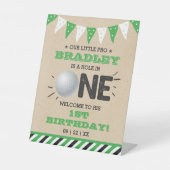 ホールインワンボーイズゴルフ1stバースデーパルティーウェルカム 台座サイン (正面)