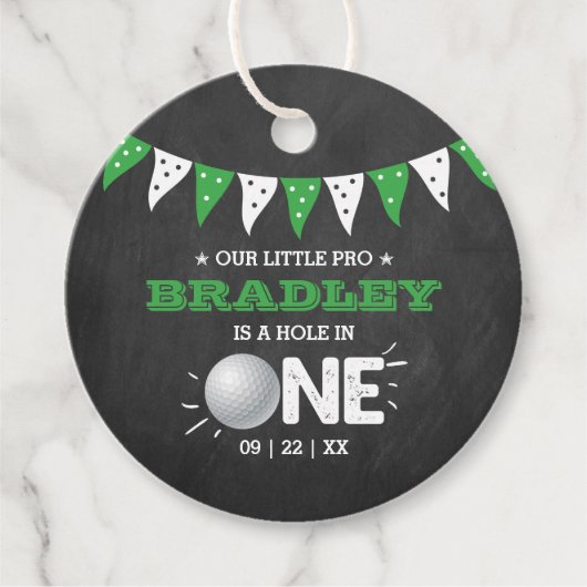 ホールインワンボーイズゴルフ1stバースデーパーティー フェイバータグ (正面)